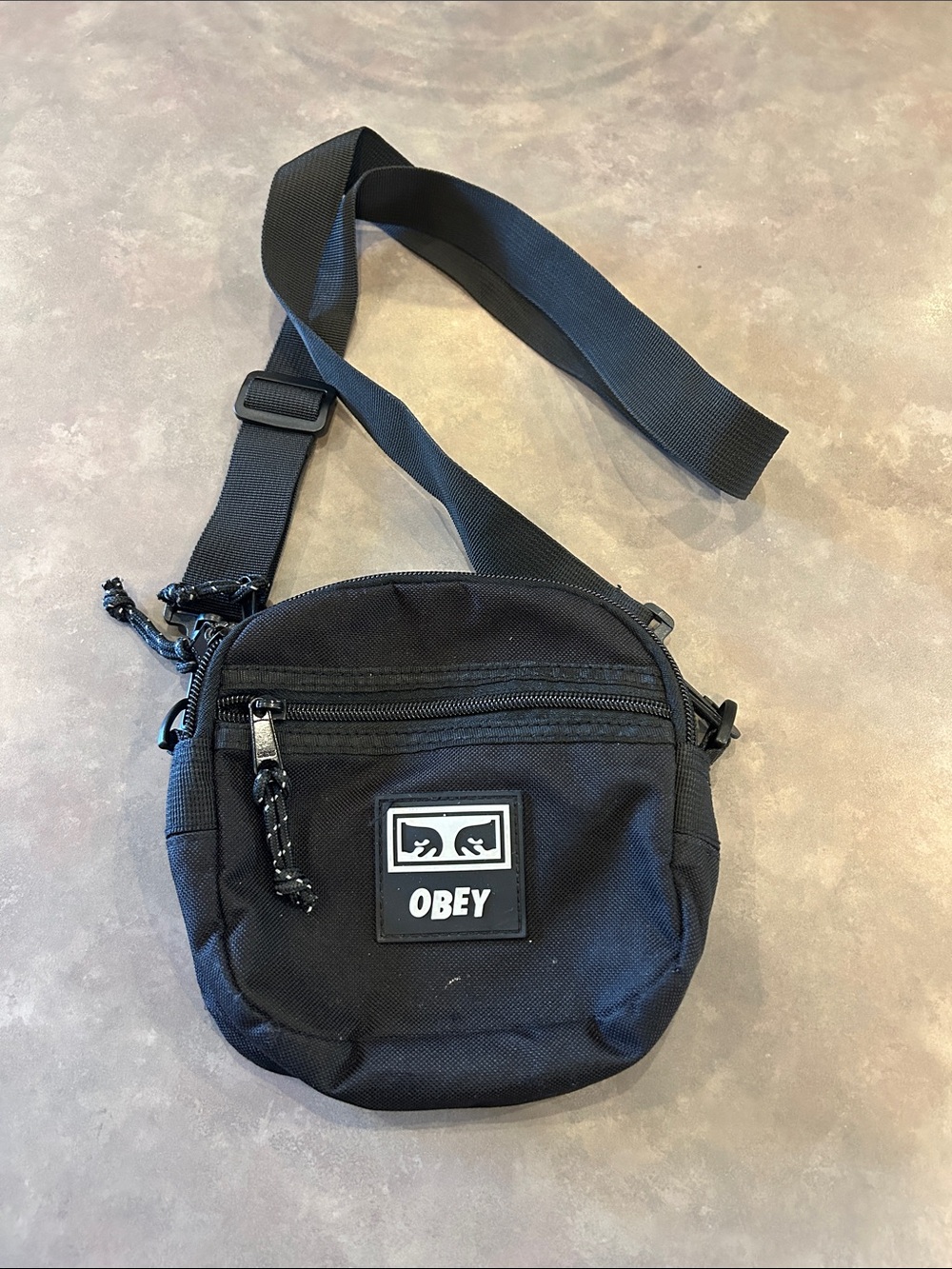 Obey Black TravelersCrossbody Shoulder Bag for Men